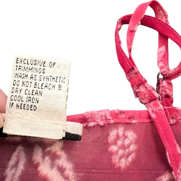 VTG Morgan Taylor Intimates Sleepwear Slip Dress Pink Velvet Burnout Sheer Small - Picture 12 of 14